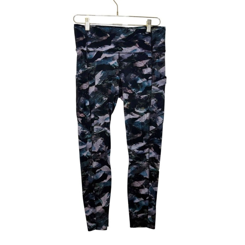 Lululemon Fast Free Tight 19' Leggings Nulux Glacier Camo‎ Starlight Women 10